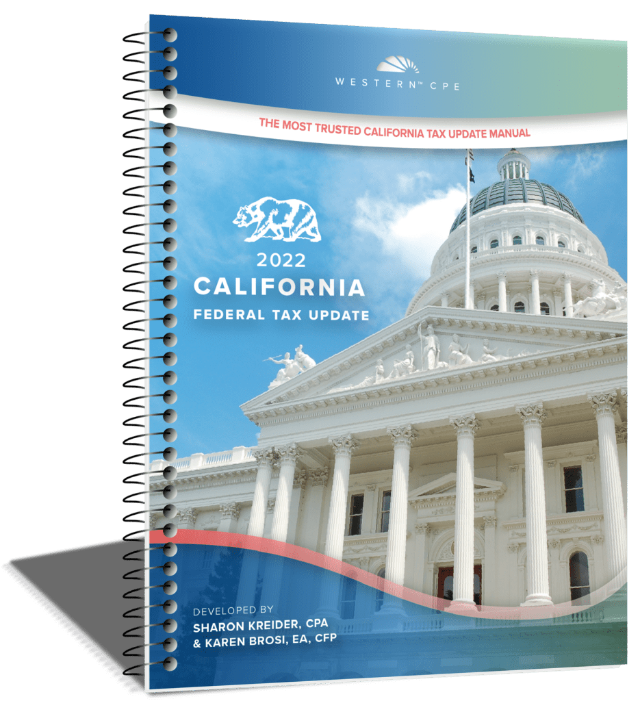 California Federal Tax Update Manual Western CPE