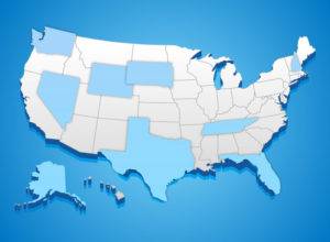 The nine states with no income tax