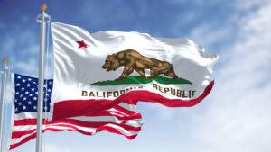 California flag waving
