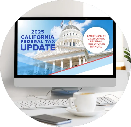 2025 California Federal Tax Update displayed on a computer screen