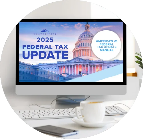 2025 Federal Tax Update displayed on a computer screen