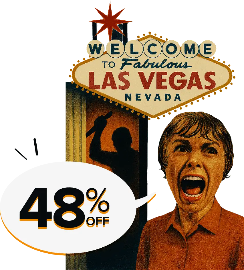 Marion Crane from Albert Hitchcock's Psycho screams 48% off