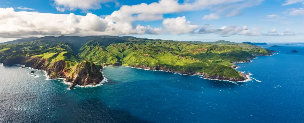 Maui island from above