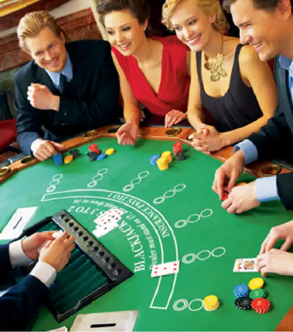 People playing table games at The Greenbrier Casino, White Sulphur Springs