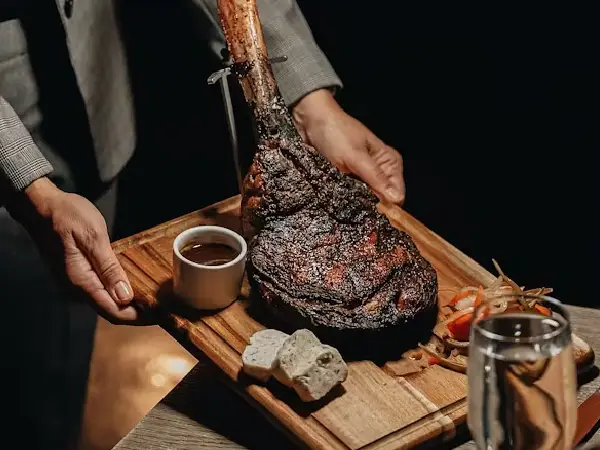 Luxurious steak dinner
