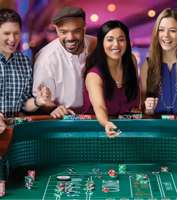 Group of friends gambling