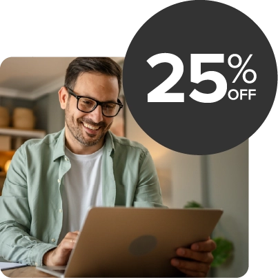 Digital CPE 25% Off Man Smiling