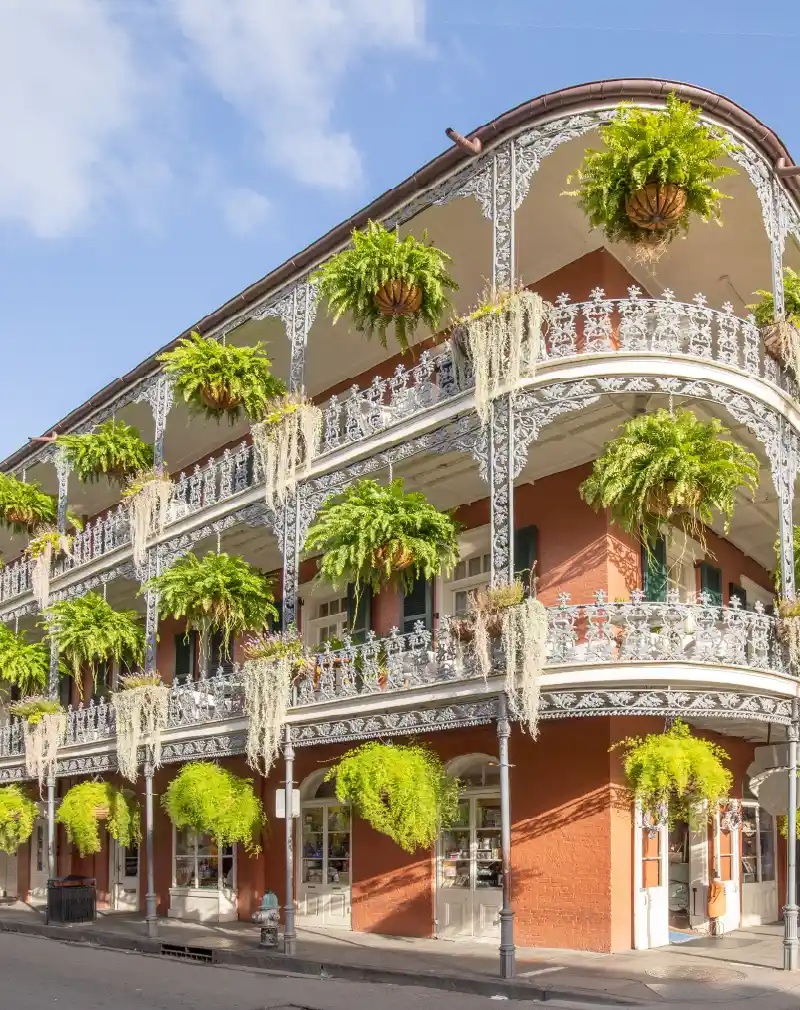 French Quarter architecture in New Orleans, LA