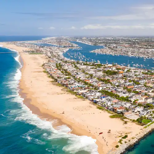 Newport Beach view of beachfront