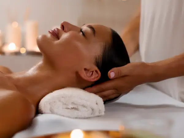 Woman getting spa treatment
