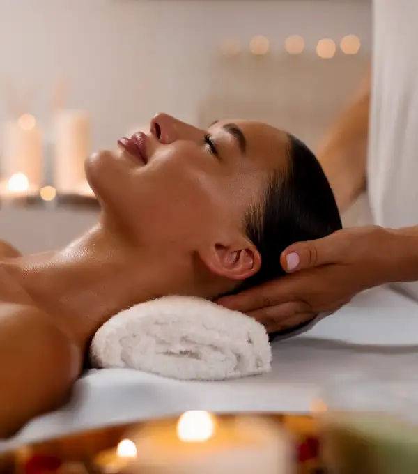 Woman getting spa treatment