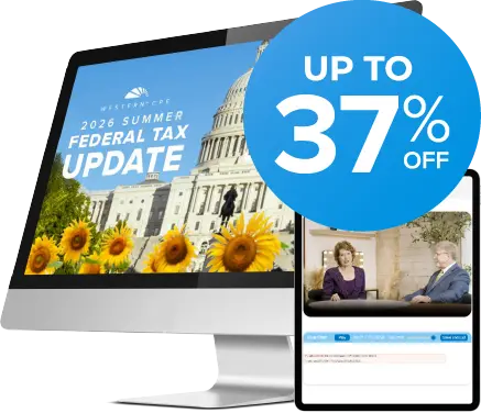 2026 Summer Federal Tax Update is up to 37% off