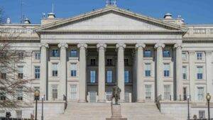The Treasury Department exterior