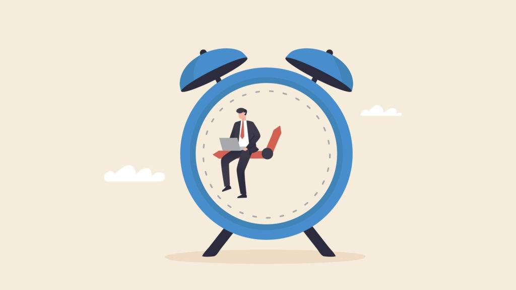 No Tax On Overtime - Business Man Working On the Clock