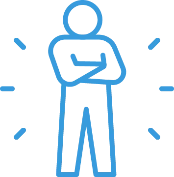 Confident person icon