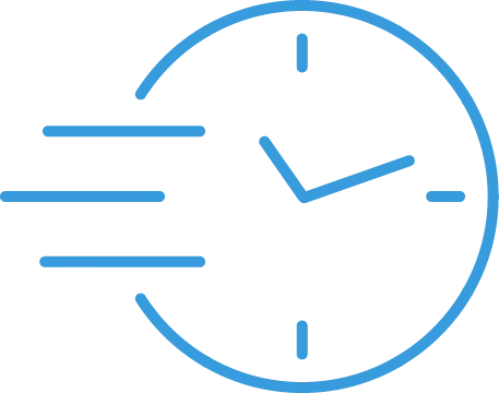 Time going fast clock icon